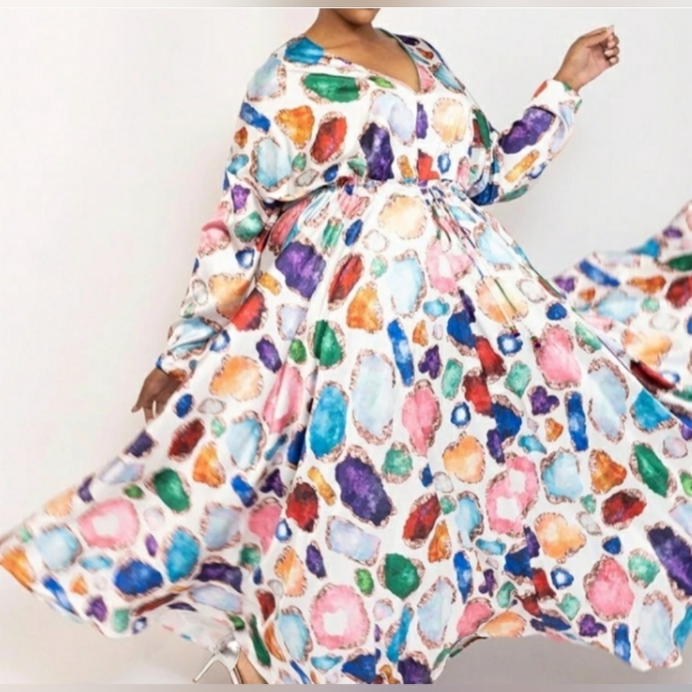 Sassy Jones Druzy Dress with matching Turban 1x NWT